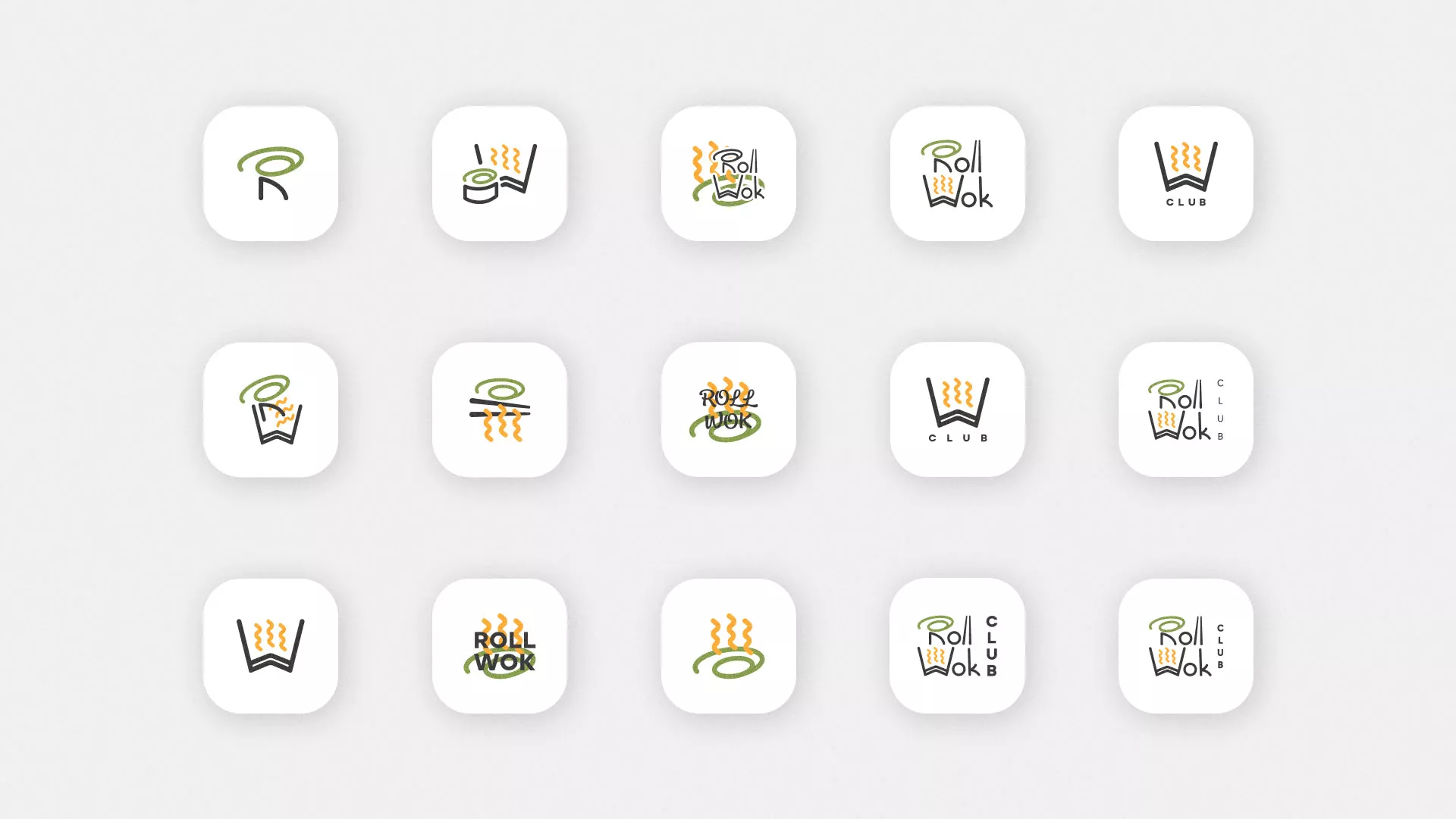 Разработка иконки приложения суши-бара «Roll Wok Club» в Гороховце